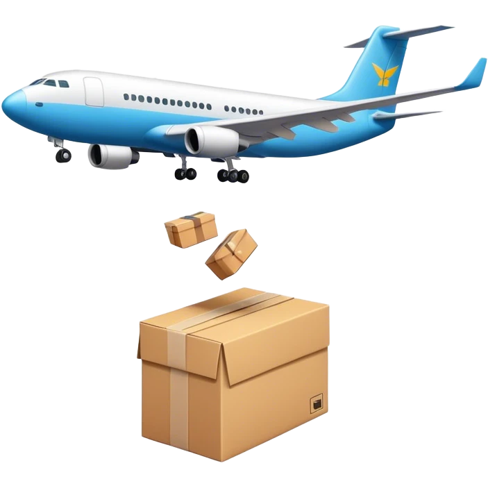 A plane dropping packages emoji