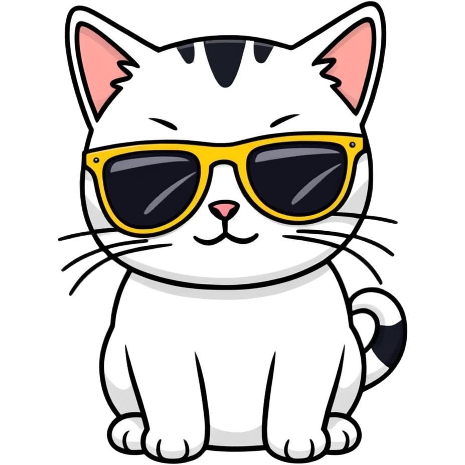 Cat with sunglasses emoji
