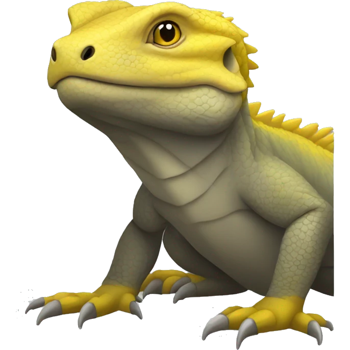 Komodo dragon grey and yellow  emoji