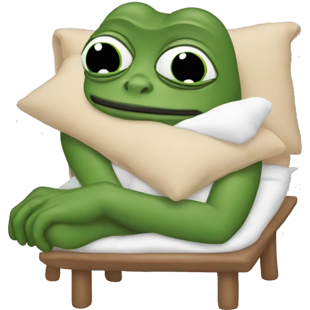 pepe dreaming or relaxed emoji