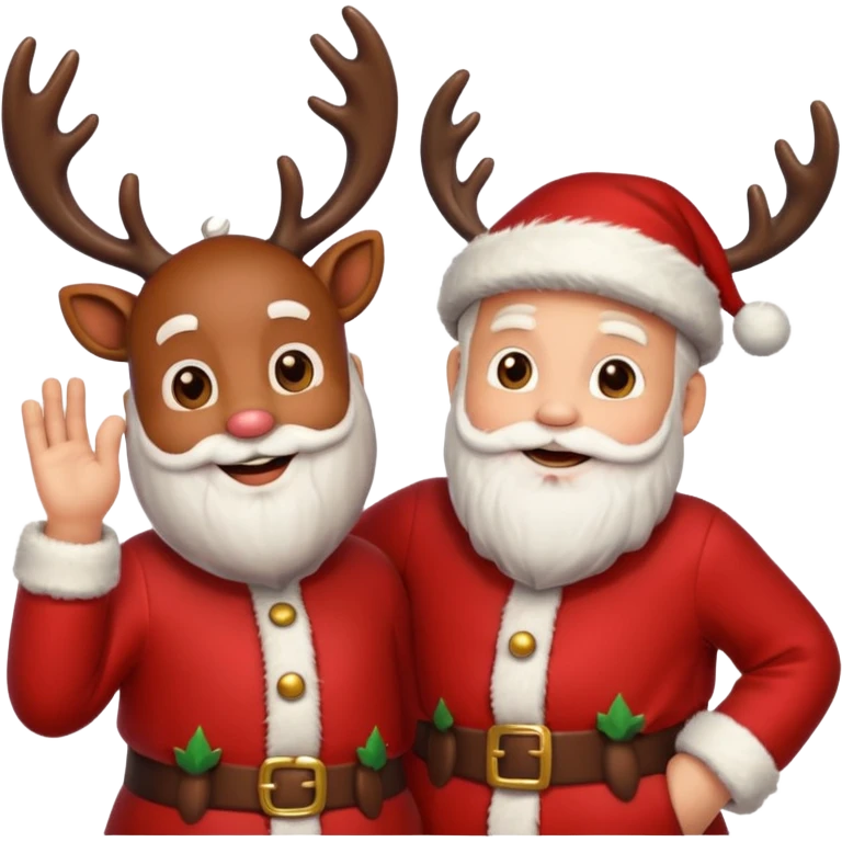 Santa with Rudolph  emoji