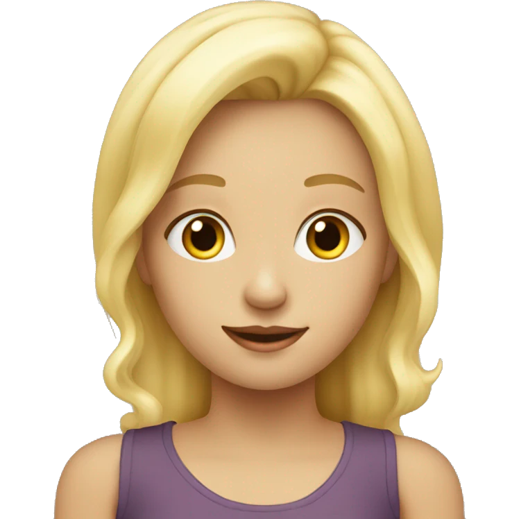Blonde girl celebrating birthday emoji