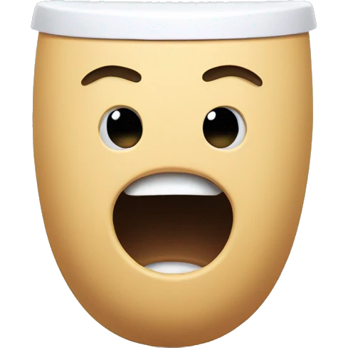 A toilet with a face and neck sticking out of the hole saying: brr skibidi dop emoji