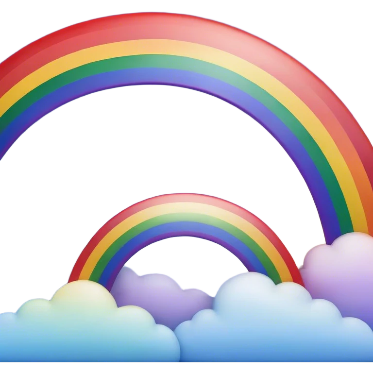 Cinematic Realistic Rainbow Emoji, Arching gracefully across the sky, with soft, glowing hues of red, orange, yellow, green, blue, indigo, and violet blending seamlessly into one another. The rainbow feels like a hopeful promise, gently illuminating the sky with a warm, uplifting glow. Soft glowing outline, capturing the essence of joy, hope, and vibrant color in a stunning rainbow! emoji
