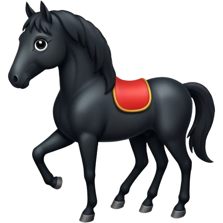 black horse black eyes emoji