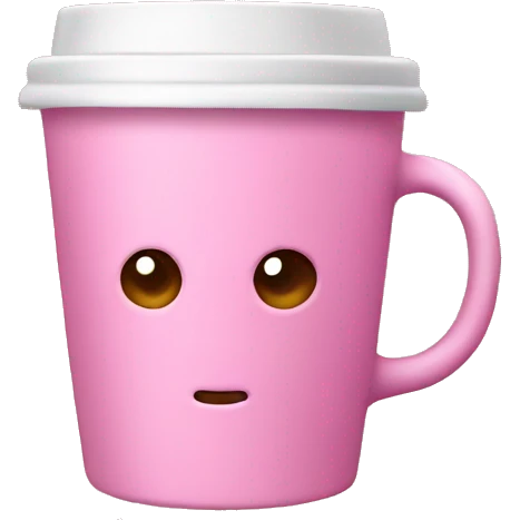 Pink coffee cup emoji