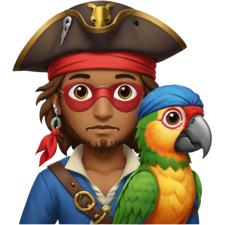 pirate and parrot emoji