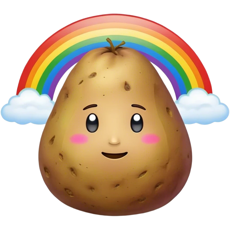 rainbow meditating potato emoji