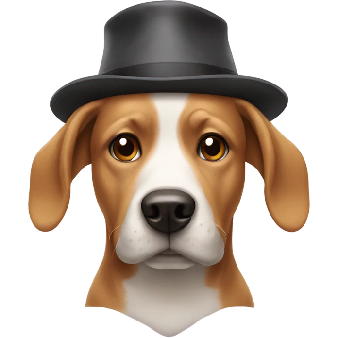 Dog with hat emoji