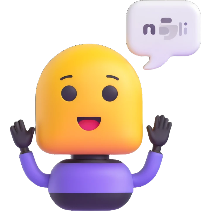 digital assistant with a speech bubble AI themed emoji emoji