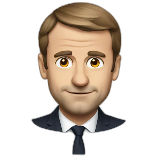 Macron with big nose emoji