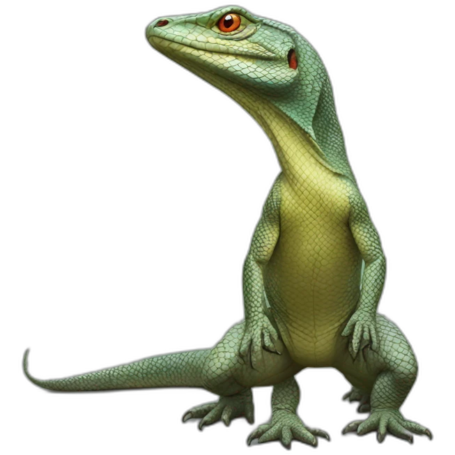 realistic full body monitor lizard emoji