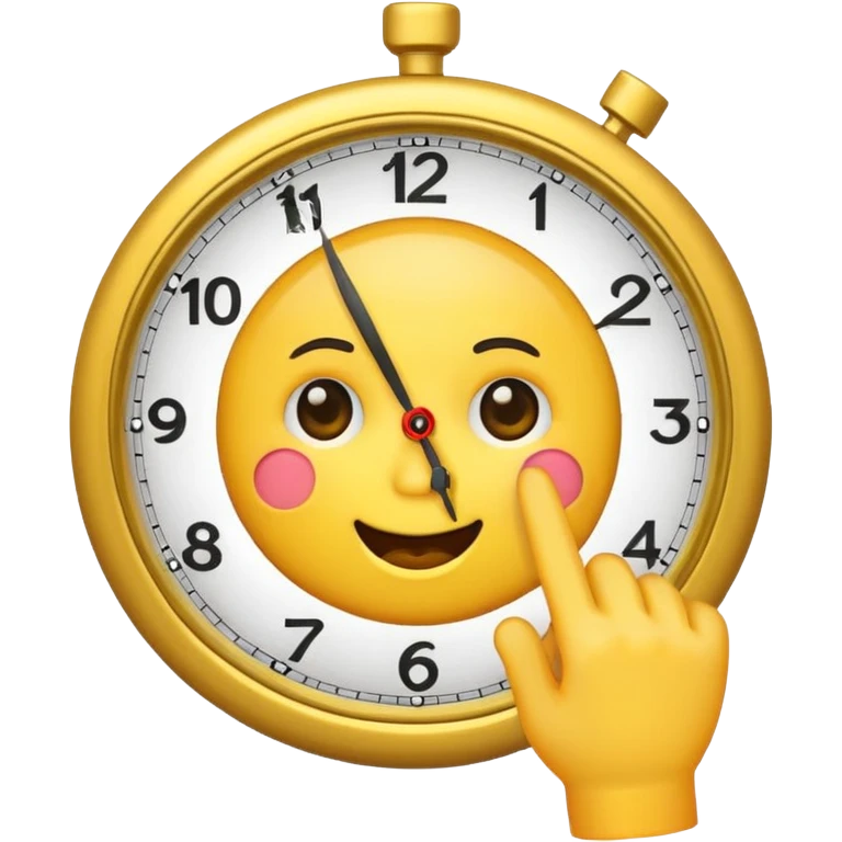 Emoji with a clock it finger  emoji