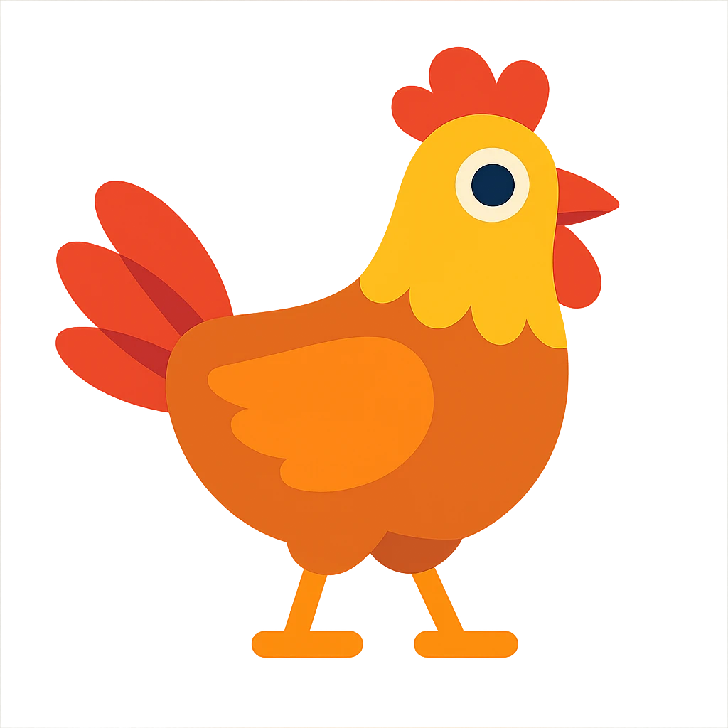 a chicken emoji