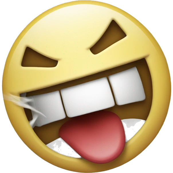 smiley biting a punch emoji