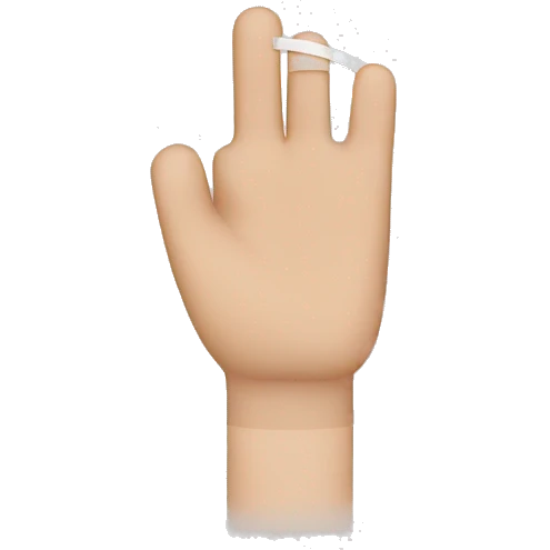 a bandage on a finger emoji