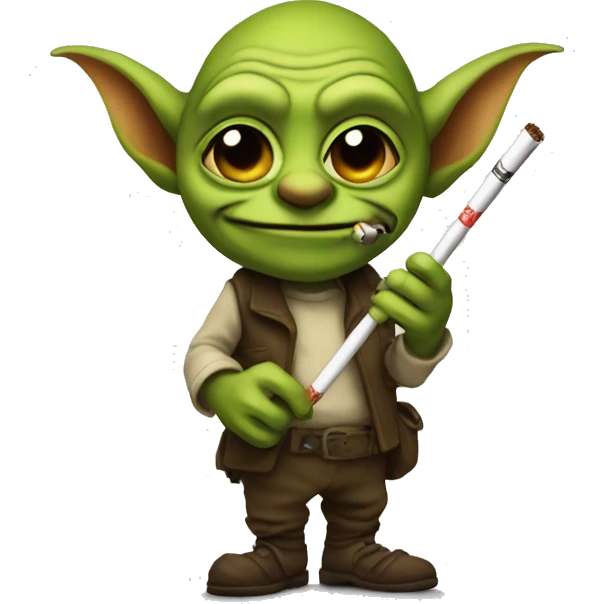 Goblin with a ciggarette emoji