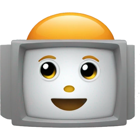 a computer with Powerpoint on the screen emoji