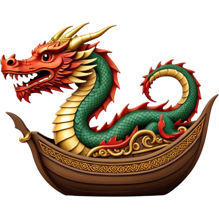 Boat with dragon head  emoji