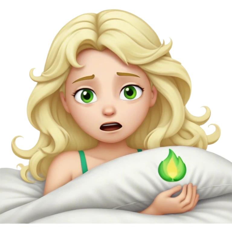 Cinematic Funny Aurora Portrait Emoji, Looking confused as she wakes up, hair a complete mess, blinking sleepily, the struggle of waking up beautifully captured in a hilarious yet endearing moment! emoji