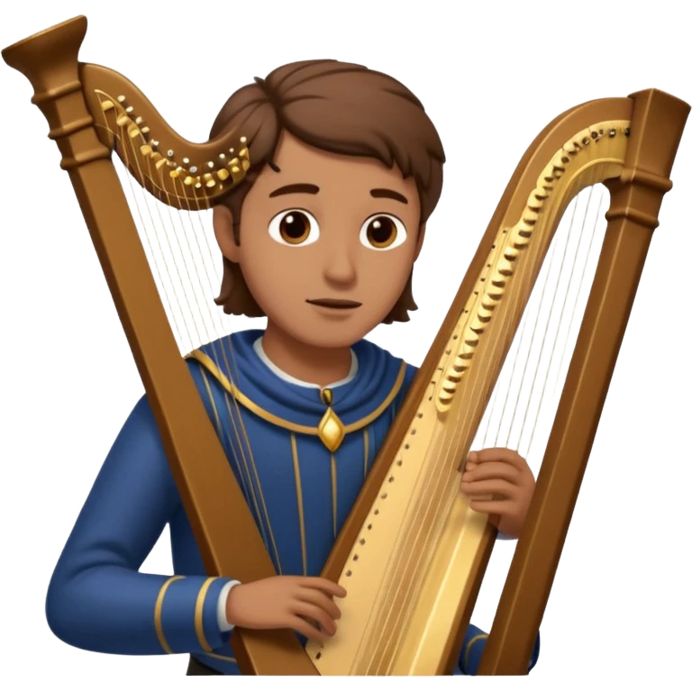 imagen del rey david musico sin rostro emoji