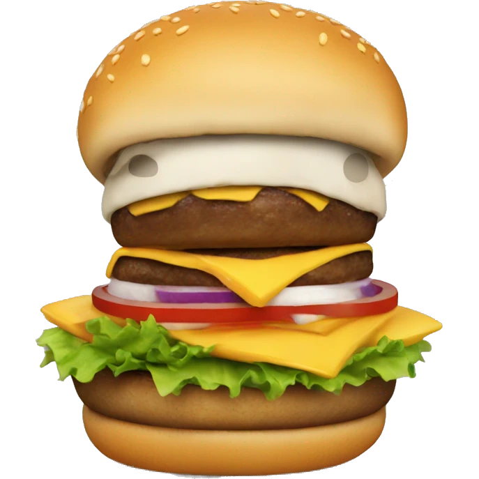 Running on a burger emoji