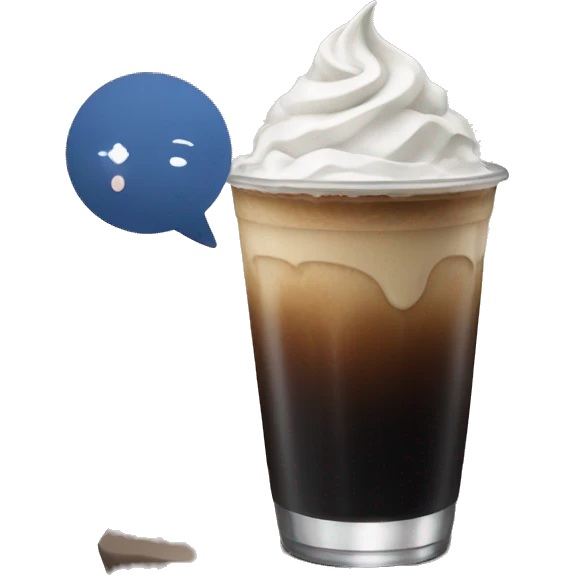 Iced americano black no face no whip cream emoji