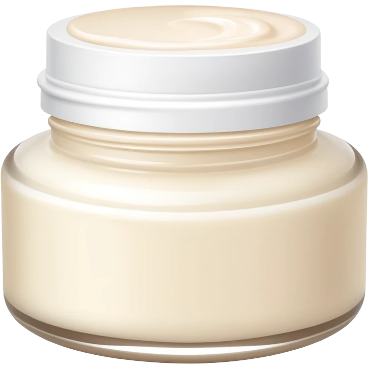 Moisturizer cream jar with lotion emoji