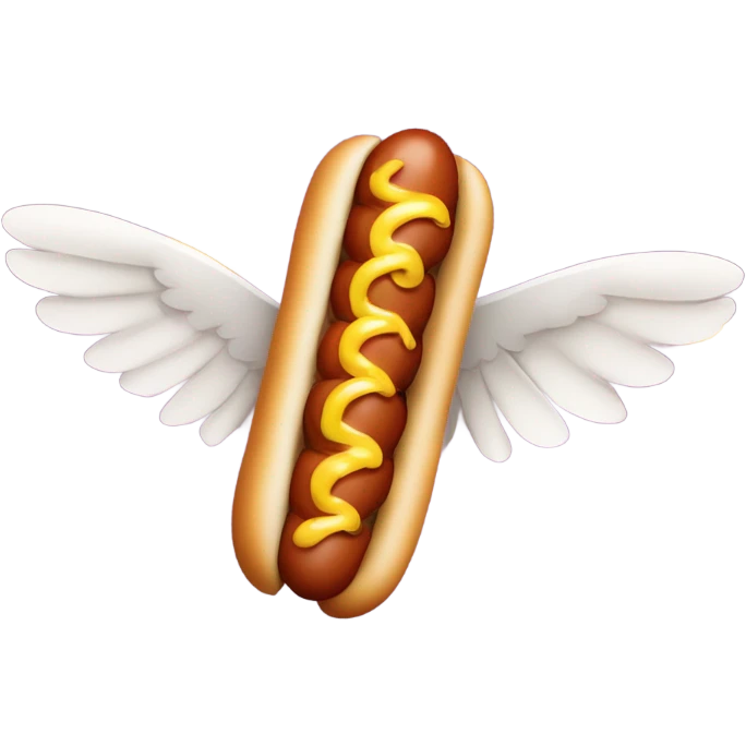 A hotdog with wings  emoji
