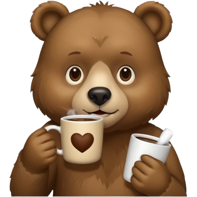 a bear drinking coffee emoji