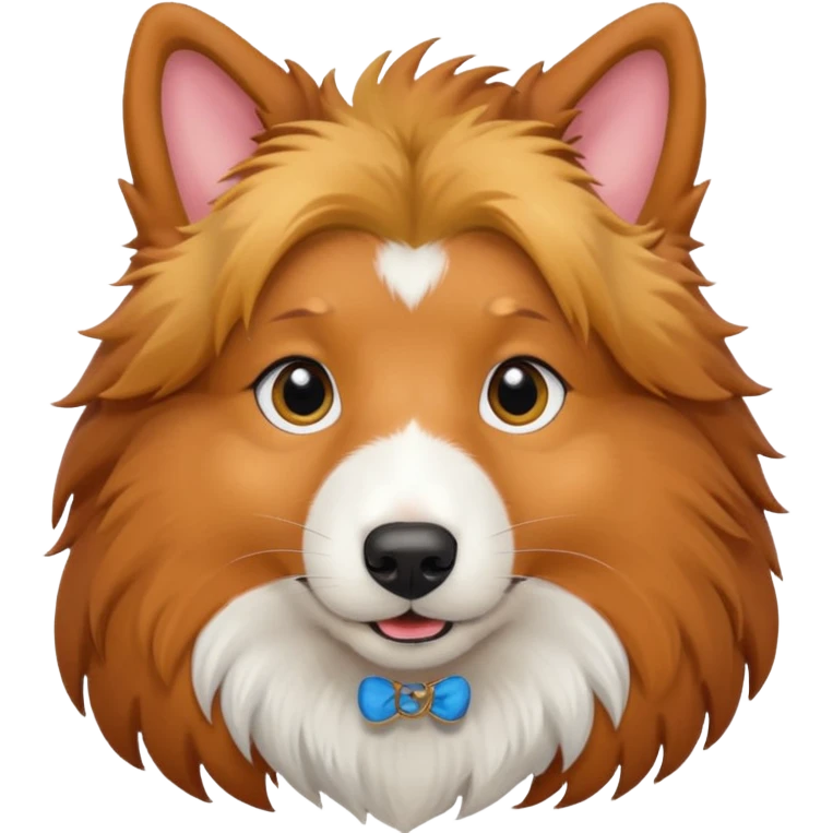 shetland sheepdog anime character head emoji