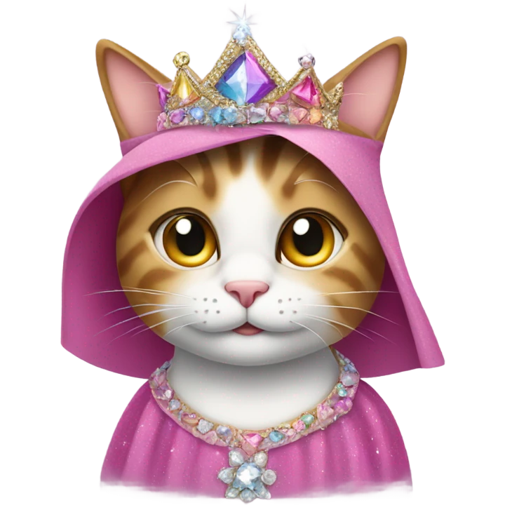 Cat with princess hat emoji
