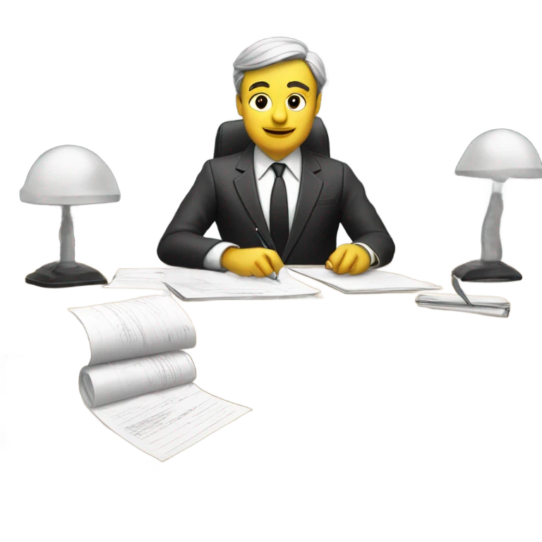 Patent lawyer in conference room emoji