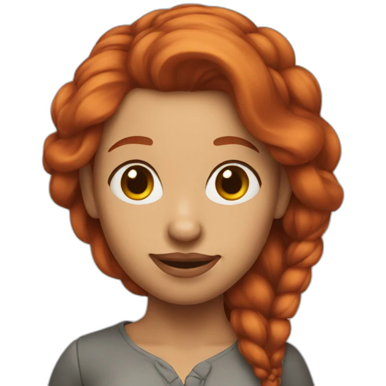 rat faced red haired woman emoji