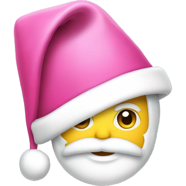 Pink Christmas Santa hat  emoji
