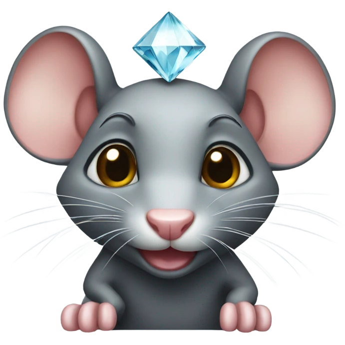 Rat with a diamond emoji