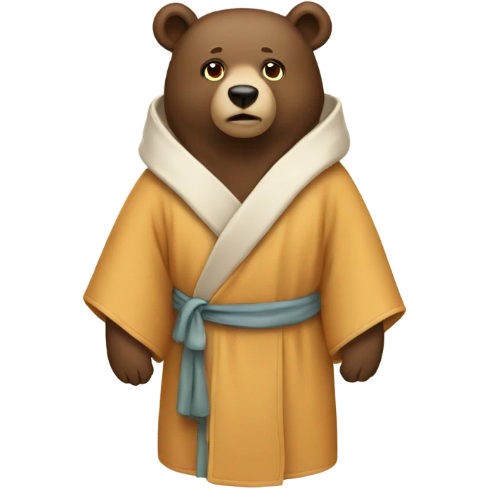 bear wearing a robe emoji