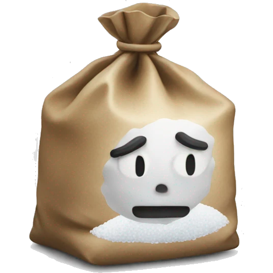 A bag of salt emoji
