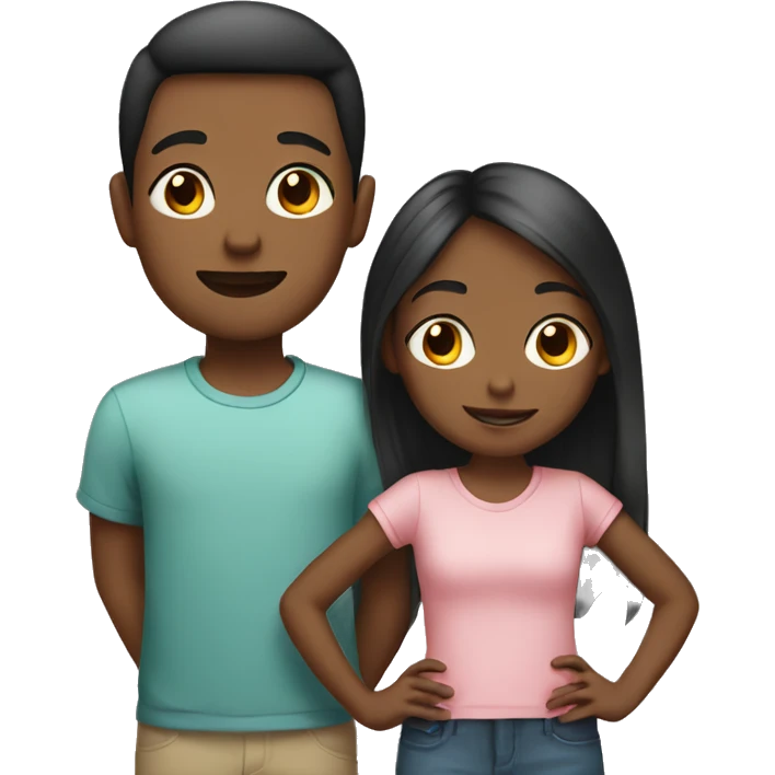 boy and girl together at home emoji