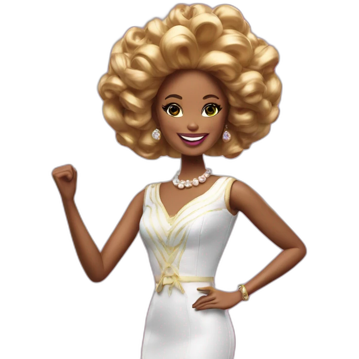Victory célébration Barbie emoji