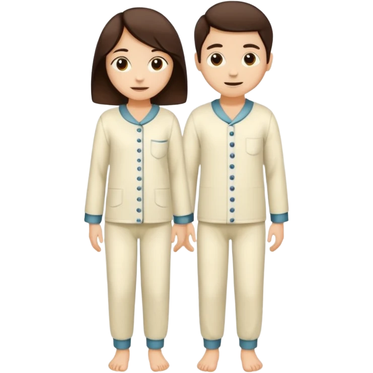  Dark brown and cream color pajamas emoji