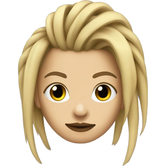 Punk girl dreads blonde emoji