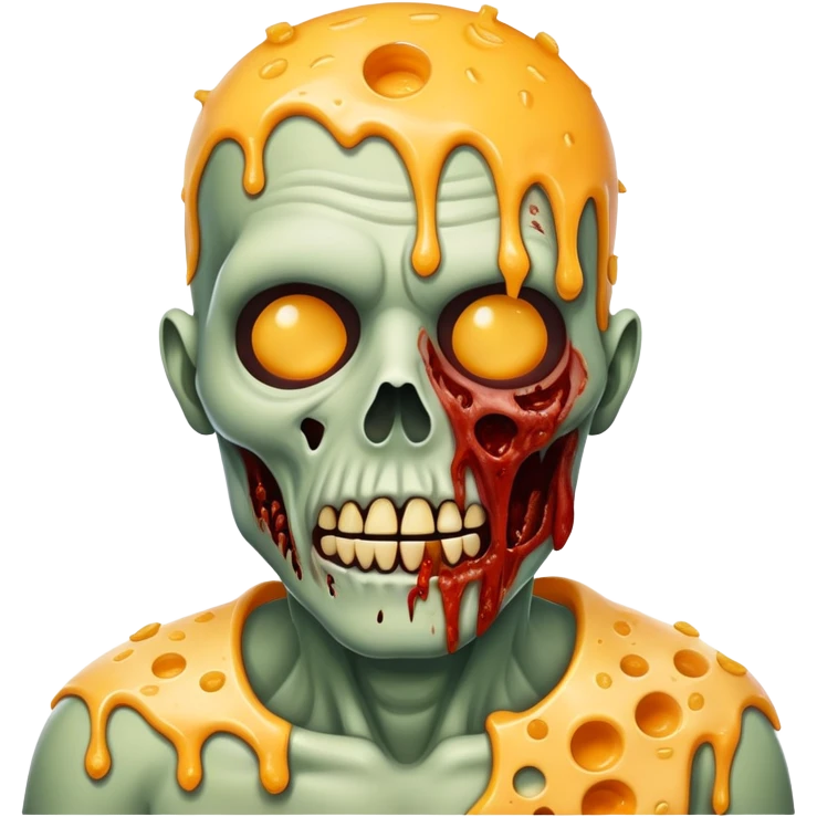 Zombie with cheese on it emoji