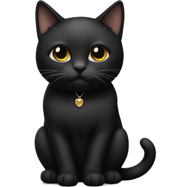 Cat with black dress emoji
