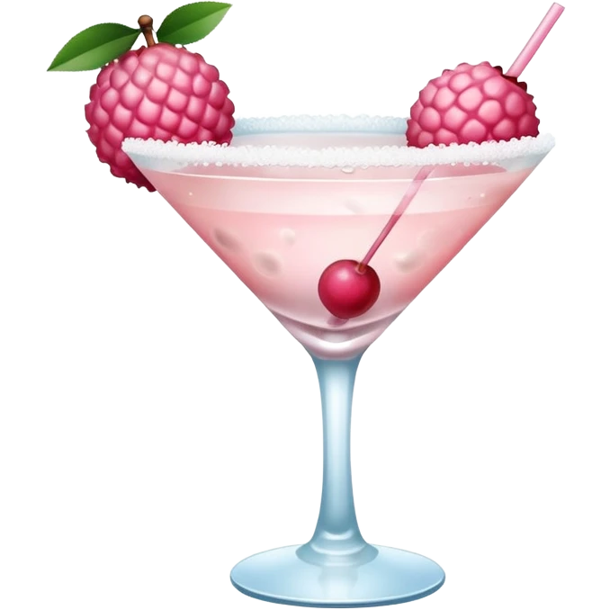 baby pink lychee martini drink emoji