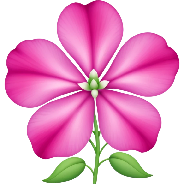 sweetpea flower, pink with dotted center, emoji style emoji