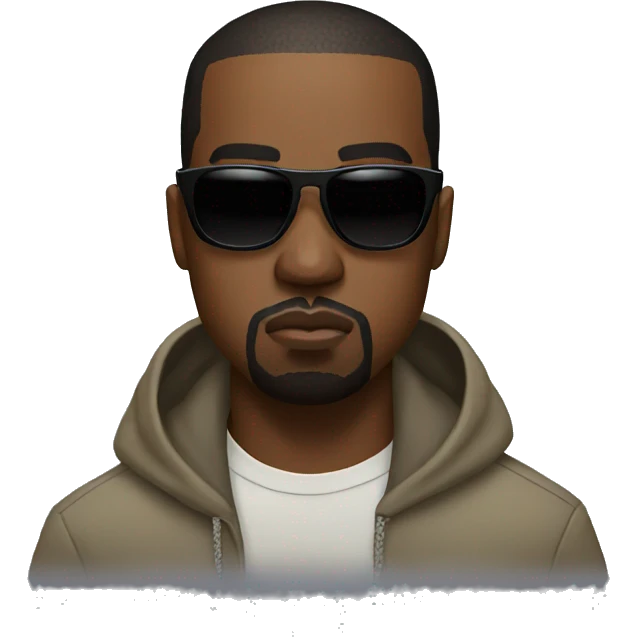 Kanye West with sunglasses emoji