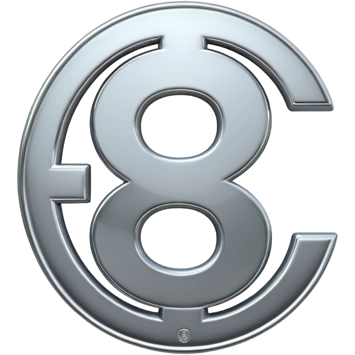 A double dollar sign emoji made of polished silver chrome, smooth metallic surface, glossy reflections, luxury swag vibe, minimal iOS emoji style, centered on white background emoji