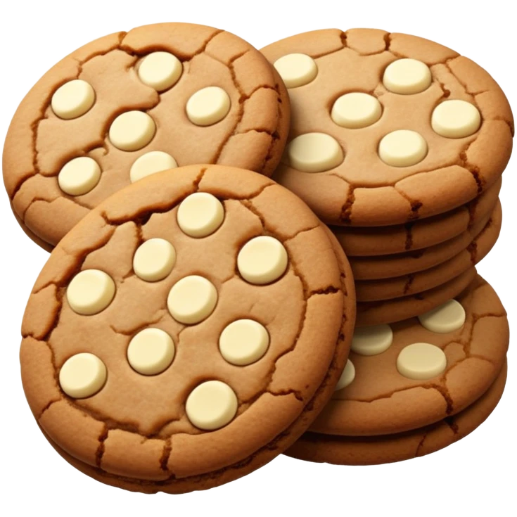 Brown Cookies with white chocolate emoji