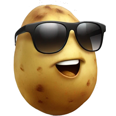 Potato wearing sunglasses  emoji
